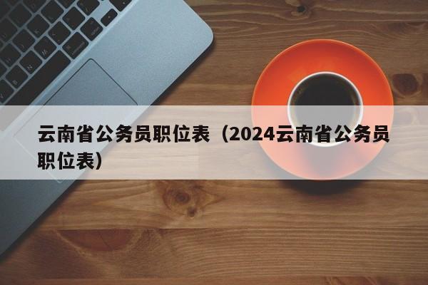 云南省公务员职位表（2024云南省公务员职位表）